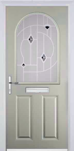 Wimbledon Murano composite door in Agate Grey