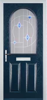Wimbledon Murano composite door in Dark Blue