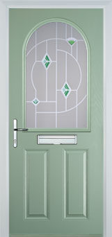 Wimbledon Murano composite door in Chartwell Green