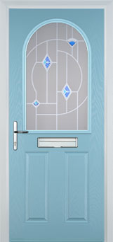 Wimbledon Murano composite door in Duck Egg Blue