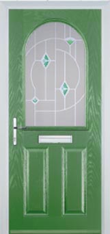 Wimbledon Murano composite door in Fern Green