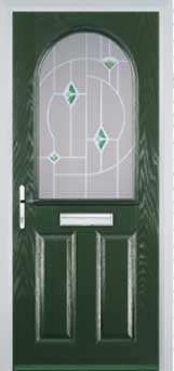 Wimbledon Murano composite door in Green