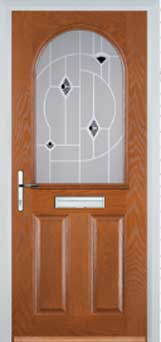 Wimbledon Murano composite door in Oak