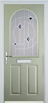 Wimbledon Murano composite door in Pebble Grey