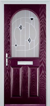 Wimbledon Murano composite door in Purple Violet
