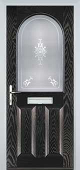 Wimbledon Stippolyte composite door in Black-Brown