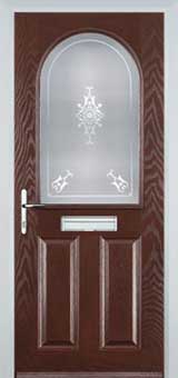 Wimbledon Stippolyte composite door in Darkwood