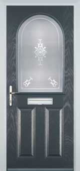 Wimbledon Stippolyte composite door in Anthracite Grey