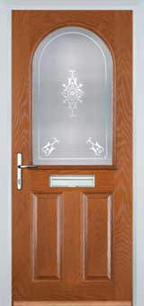 Wimbledon Stippolyte composite door in Oak