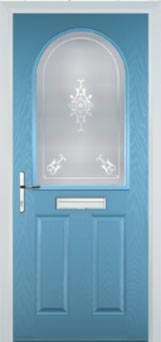 Wimbledon Stippolyte composite door in Pastel Blue
