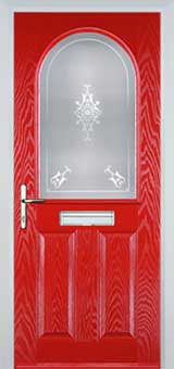 Wimbledon Stippolyte composite door in Poppy Red