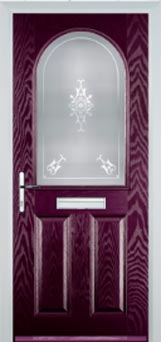 Wimbledon Stippolyte composite door in Purple Violet