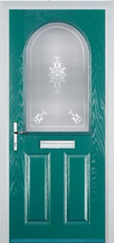 Wimbledon Stippolyte composite door in Turquoise Blue